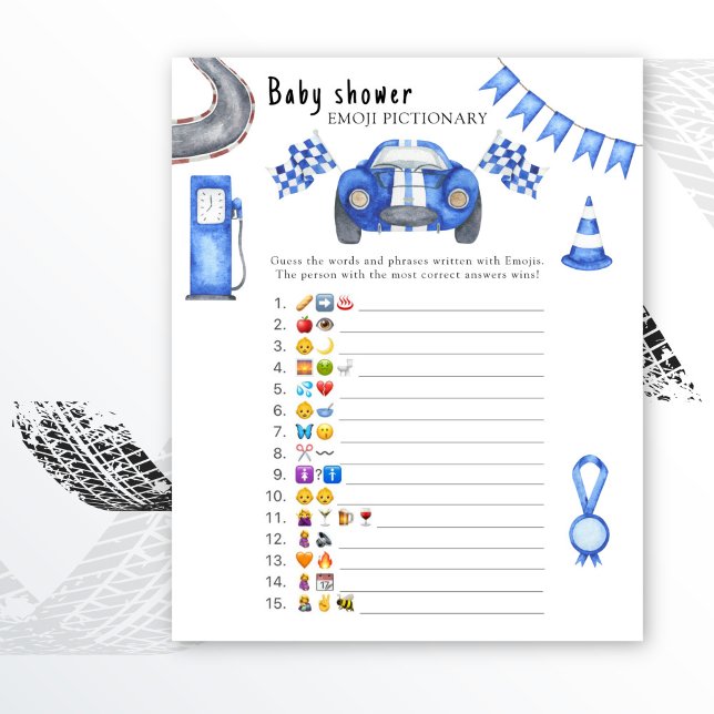 レースカー赤ちゃんシャワー – ベビー絵文字ゲーム (クリエイターアップロード済み)