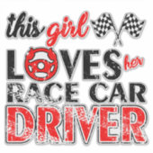 レースカー運転手 シール (正面)