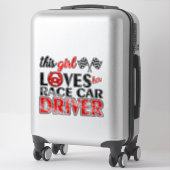 レースカー運転手 シール (スーツケース)