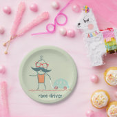 レースカー運転手 ペーパープレート (パーティー)