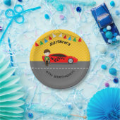 レースカー運転手 ペーパープレート (パーティー)