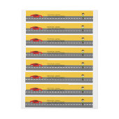 レースカー運転手 ラップアラウンドラベル (シート)