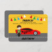 レースカー運転手 招待状 (正面/裏面)