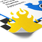 レースカー1st誕生日パーティーマイルストーン ポスター (角)