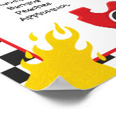 レースカー1st誕生日パーティーマイルストーン ポスター (角)