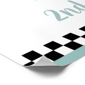 レースカー2ndバースデーウェルカムサイン ポスター (角)