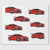 "レースカー"のカスタムな包装紙 ラッピングペーパー (フラット)