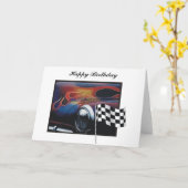 レースカー カード (黄色い花)