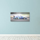 レースカー キャンバスプリント (インサイチュ (ウッドフロア))