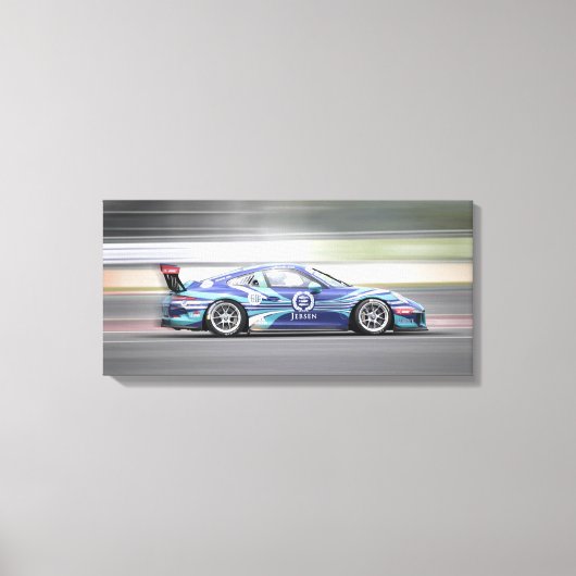 レースカー キャンバスプリント (正面)