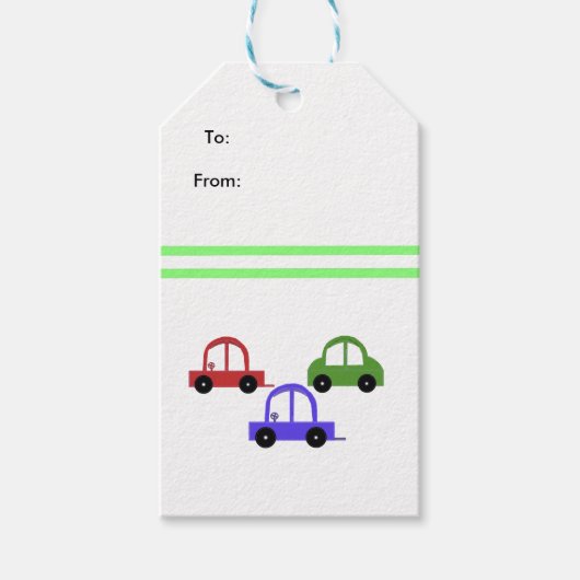 レースカー ギフトタグ (正面)