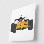 レースカー スクエア壁時計 (傾斜)