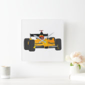 レースカー スクエア壁時計 (ホーム)