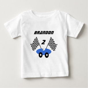 レースカー/パーソナル化可能 ベビーTシャツ