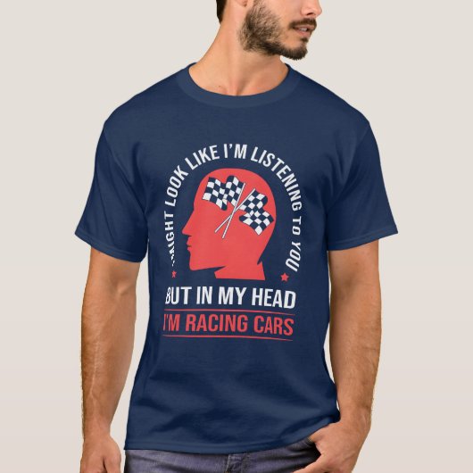レースカー ファニーカーラバー ドラッグレーシング 家族 楽しい Tシャツ (正面)