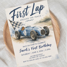レースカー、ファーストバースデー、1歳