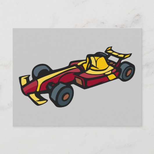 レースカー ポストカード (正面)