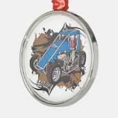 レースカー メタルオーナメント (左)