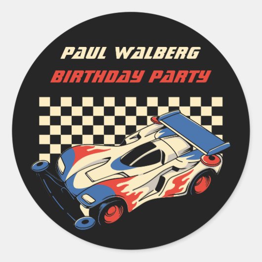 レースカー ラウンドシール (正面)