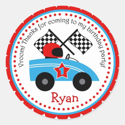 レースカー ラウンドシール (正面)