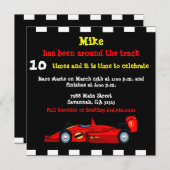 レースカー 招待状 (正面/裏面)