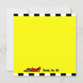 レースカー 招待状 (裏面)