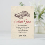 レースカー,誕生日,ベビーシャワー,サンキューカード サンキューカード (スタンド正面)