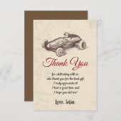 レースカー,誕生日,ベビーシャワー,サンキューカード サンキューカード (正面/裏面)