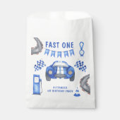 レースカー 1歳の誕生日パーティー フェイバーバッグ (正面)