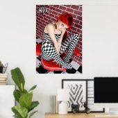 レースガールポスター ポスター (ホームオフィス)