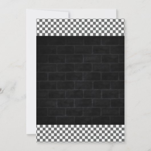 レースクイッズボーイカークールズモンスタートラック1歳の誕生日 招待状 (裏面)