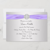 レースクロスガールズパープルファースト聖餐式 招待状 (裏面)