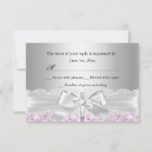 レースクロス&ジュエリーバプティスマ/《キリスト教》洗礼式や命名式RSVP 出欠カード (正面)