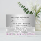 レースクロス&ジュエリーバプティスマ/《キリスト教》洗礼式や命名式RSVP 出欠カード (スタンド正面)
