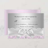 レースクロス&ジュエリーバプティスマ/《キリスト教》洗礼式や命名式RSVP 出欠カード (正面/裏面)