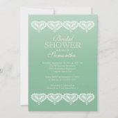レースグラデーションハートブライダルシャワー招待状 招待状 (正面)
