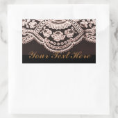 レースグランジ生地 長方形シール (バッグ)