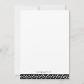 レースグリーンダマスクSweet sixteenパーティの招待状 招待状 (裏面)