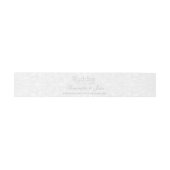 レースグレエレガントー&ホワイトミニマモダンリスト 招待状ベリーバンド (フラット)