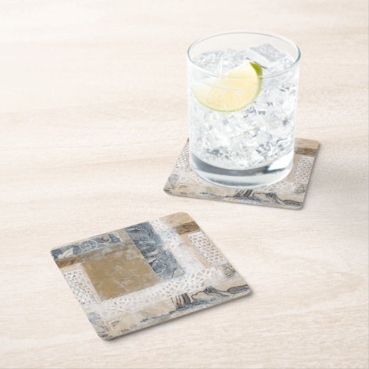 レースコラージュII スクエアペーパーコースター (インサイチュ)