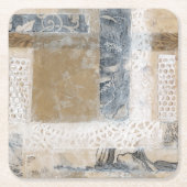 レースコラージュII スクエアペーパーコースター (正面)