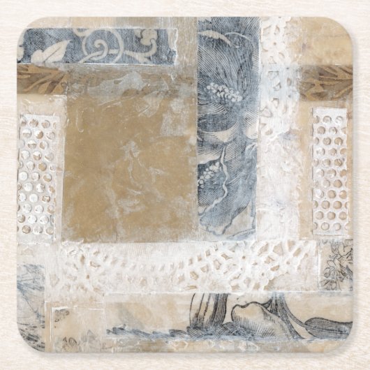 レースコラージュII スクエアペーパーコースター (正面)