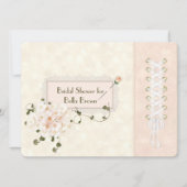 レースコルセットブライダルシャワーデザイン 招待状 (正面)