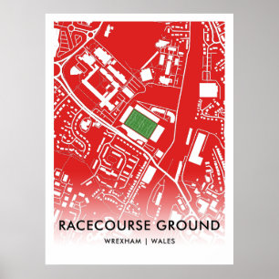 レースコースグラウンドポスター – Home of Wrexham AFC ポスター