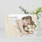 レースコーナー横型フォト招待状 招待状 (スタンド正面)