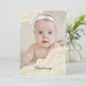 レースコーナー縦型フォト招待状 招待状 (スタンド正面)