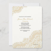 レースコーナー縦型フォト招待状 招待状 (裏面)