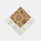 レースサンフラワーズ秋パーティーカクテルナプキンス 縁ありカクテルナプキン (角)