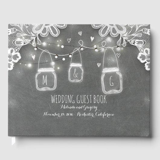レースシャルボードメイスンジャイルライツ素朴ズ結婚 ゲストブック (正面)