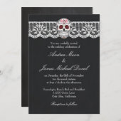 レースシュガースカルシャルボード結婚式招待状 招待状 (正面/裏面)